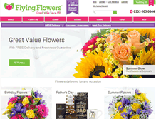 Tablet Screenshot of flyingflowers.co.uk